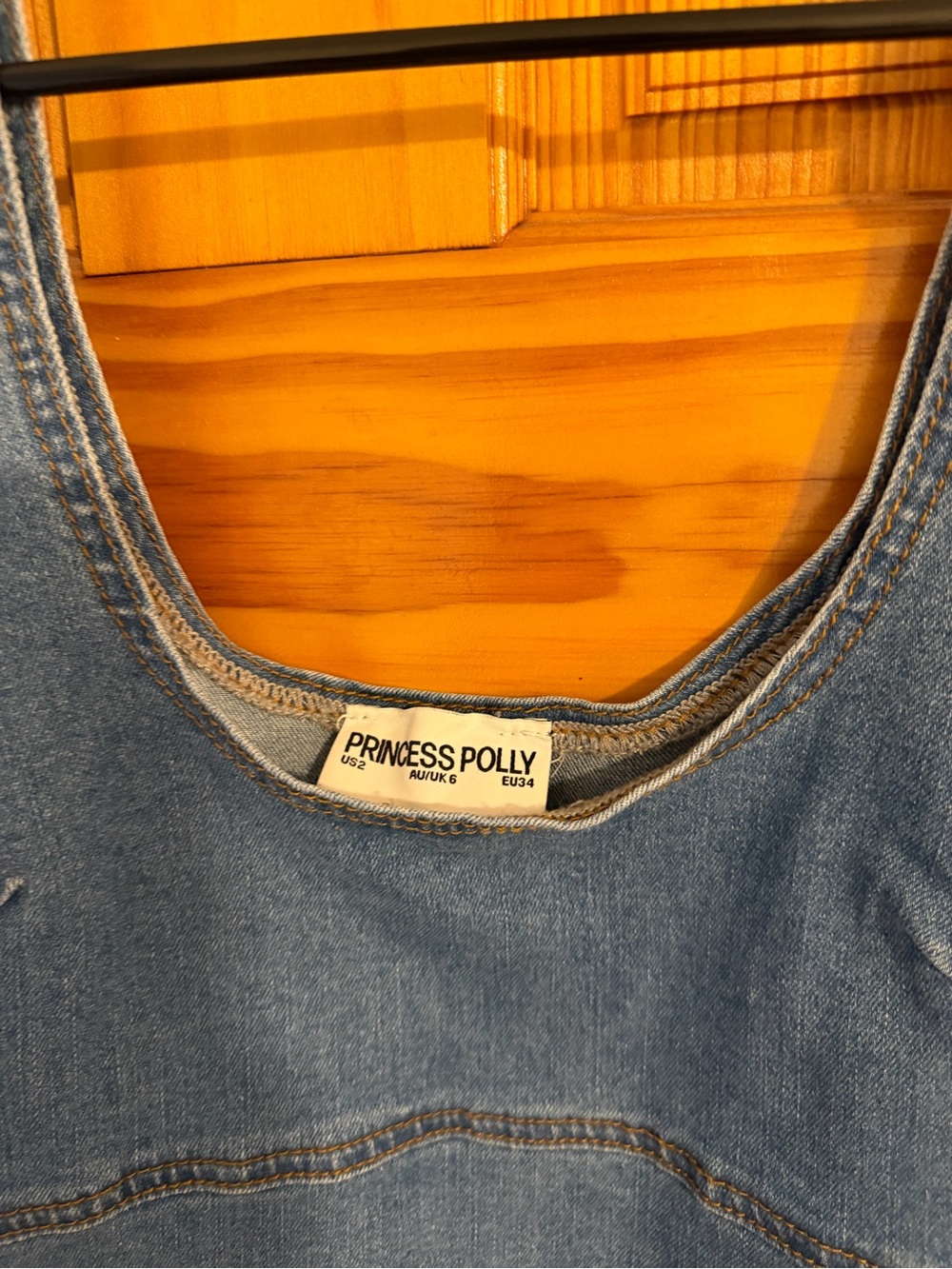 Princess Polly Blue Denim Mini Dress - Picture 2 of 3